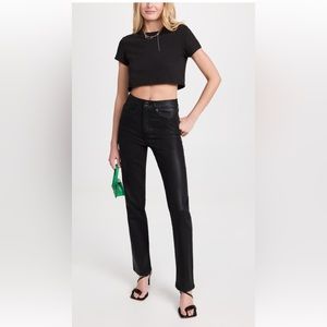 LE JEAN Sabine Coated High Rise Pants